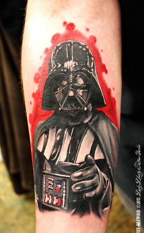 星球大战里的面具人物形象绝地武士纹身图案