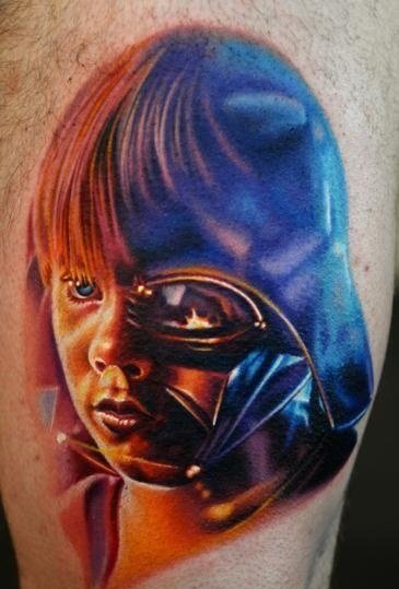 星球大战里的面具人物形象绝地武士纹身图案