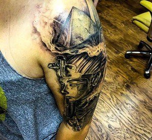 ?古埃及主题荷鲁斯之眼印章及艳后纹身图案