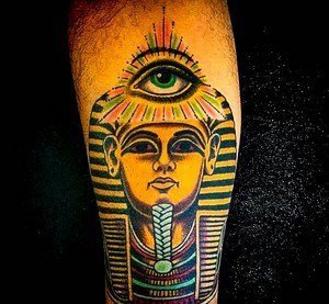 ?古埃及主题荷鲁斯之眼印章及艳后纹身图案