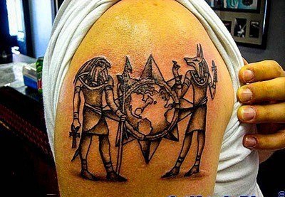 ?古埃及主题荷鲁斯之眼印章及艳后纹身图案