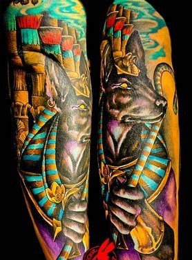 ?古埃及主题荷鲁斯之眼印章及艳后纹身图案