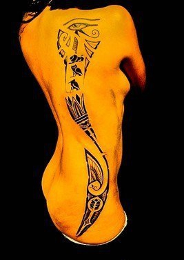 ?古埃及主题荷鲁斯之眼印章及艳后纹身图案