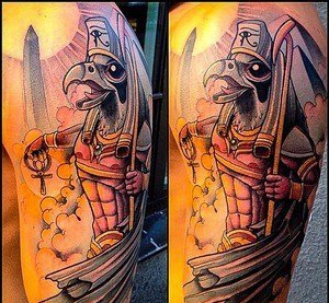 ?古埃及主题荷鲁斯之眼印章及艳后纹身图案