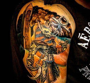 ?古埃及主题荷鲁斯之眼印章及艳后纹身图案