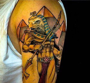 ?古埃及主题荷鲁斯之眼印章及艳后纹身图案