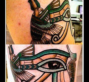 ?古埃及主题荷鲁斯之眼印章及艳后纹身图案