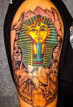 ?古埃及主题荷鲁斯之眼印章及艳后纹身图案