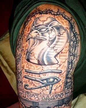 ?古埃及主题荷鲁斯之眼印章及艳后纹身图案