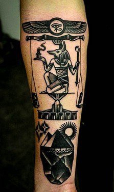 ?古埃及主题荷鲁斯之眼印章及艳后纹身图案