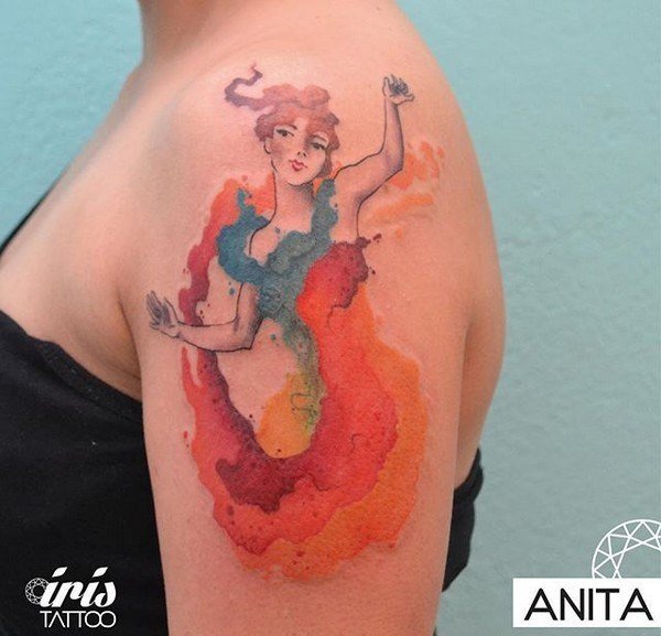 多款惊人的漂亮的水彩纹身图案