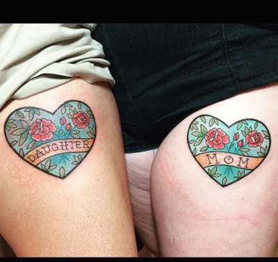 30款有关母女亲情主题纹身图案