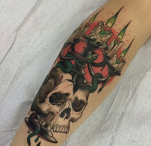 精致漂亮的新传统风格纹身图案欣赏