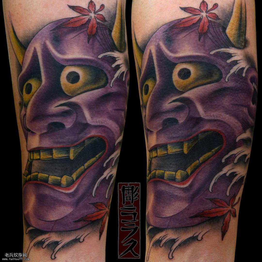 小腿般若纹身图案