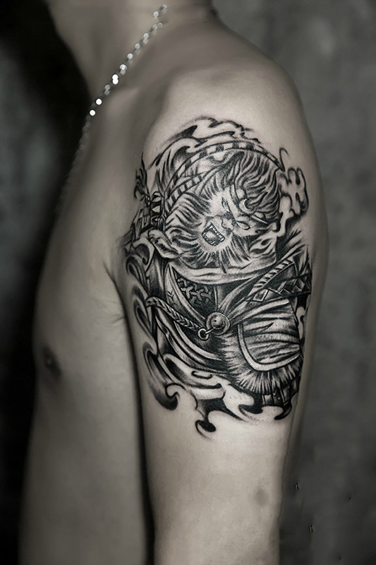 怒上凌霄,手臂斗战胜佛个性纹身