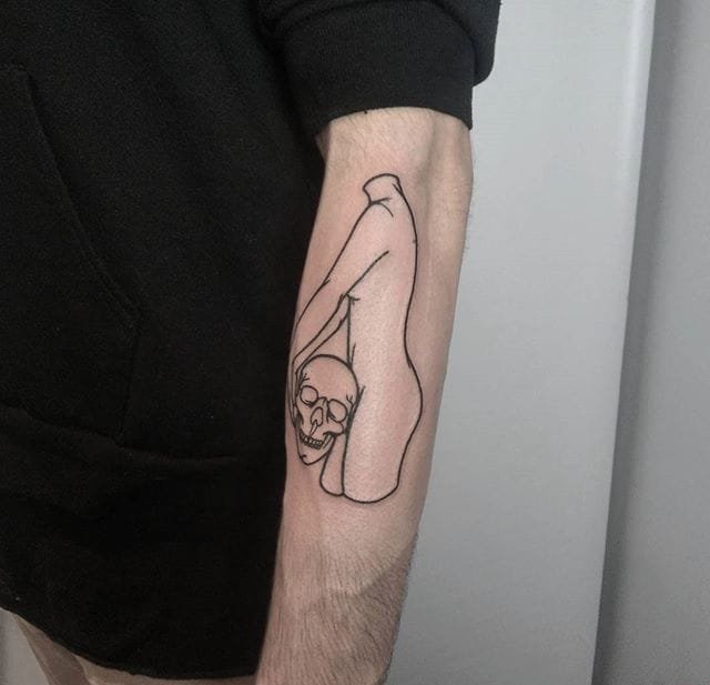 简单有个性的黑白纹身图案来自于汤米