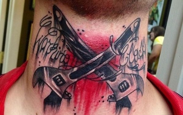 多款脖子上夸张的纹身图案