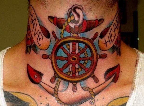 多款脖子上夸张的纹身图案