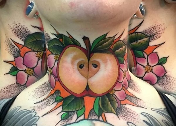 多款脖子上夸张的纹身图案