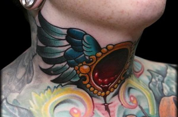 多款脖子上夸张的纹身图案