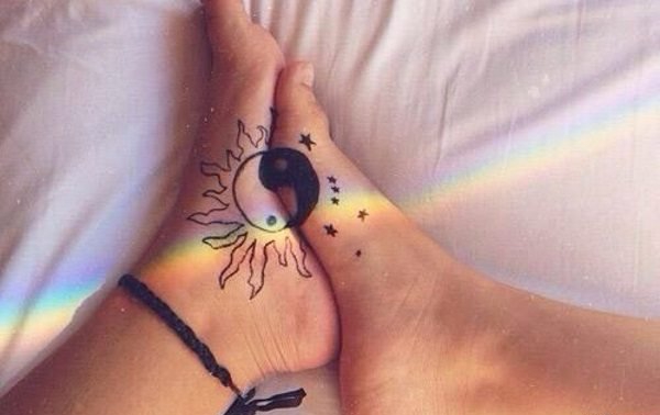 关于阴阳主题风格的纹身图案欣赏