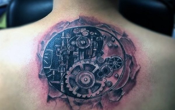 关于阴阳主题风格的纹身图案欣赏