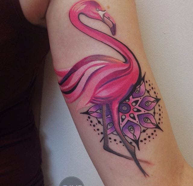 女性漂亮的各种水彩动植物纹身图案