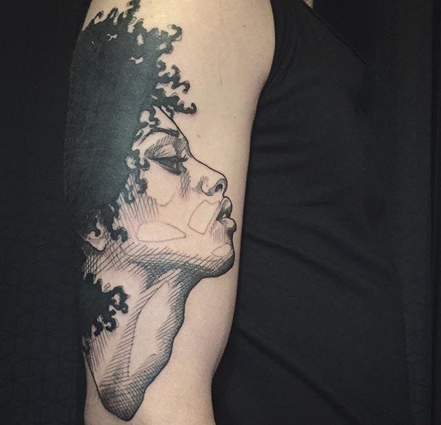 多款黑色现代纹身艺术技法素描纹身图案