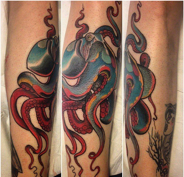 多款手臂上精致漂亮的海洋章鱼纹身图案