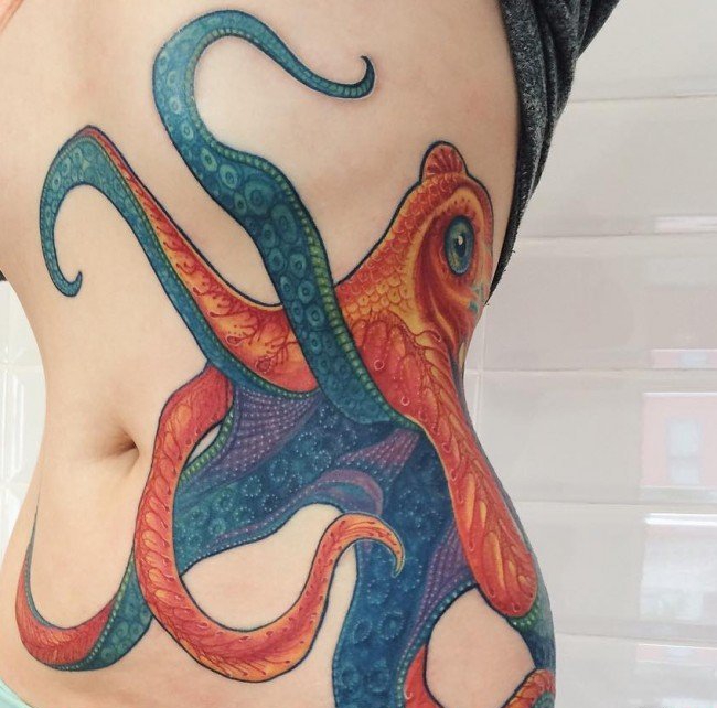 多款手臂上精致漂亮的海洋章鱼纹身图案