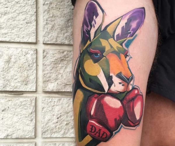 12款可爱的袋鼠纹身图案