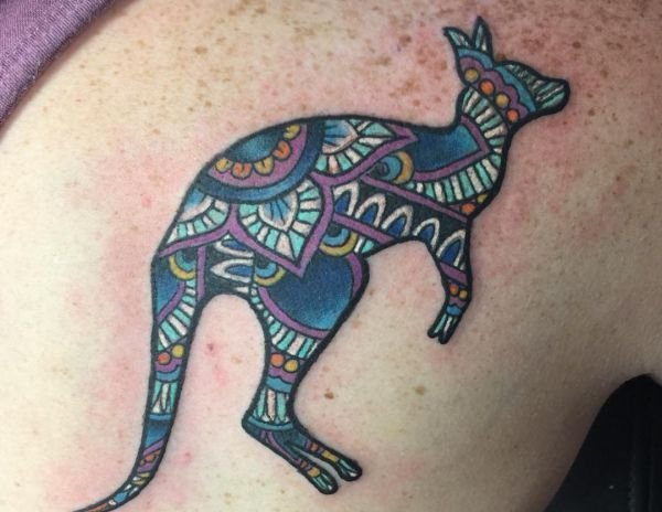 12款可爱的袋鼠纹身图案