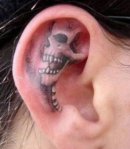 20款女孩耳朵上的小清新纹身图案