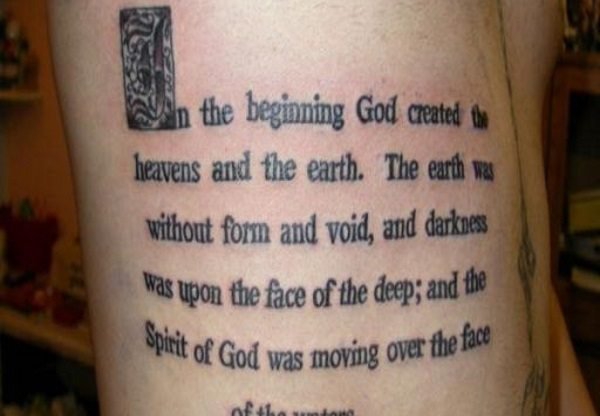 个性的引用多段落英文字纹身图案