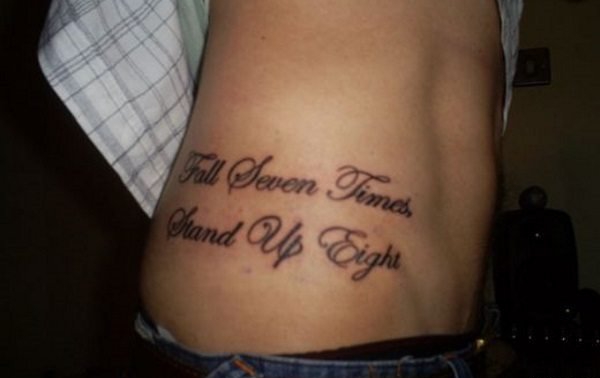 个性的引用多段落英文字纹身图案