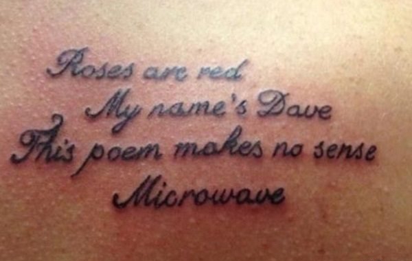 个性的引用多段落英文字纹身图案