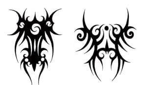 多款黑色部落图腾纹身图案手稿素材