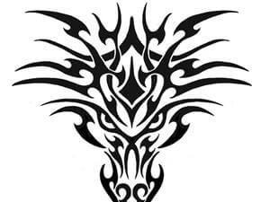 多款黑色部落图腾纹身图案手稿素材