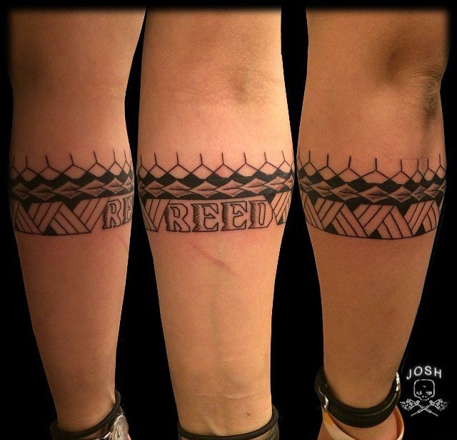 多款帅气的黑色部落图腾臂环纹身图案