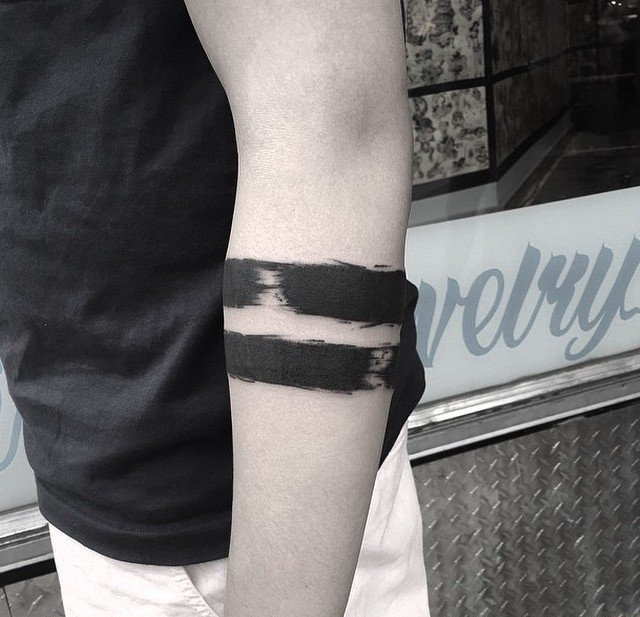 多款帅气的黑色部落图腾臂环纹身图案
