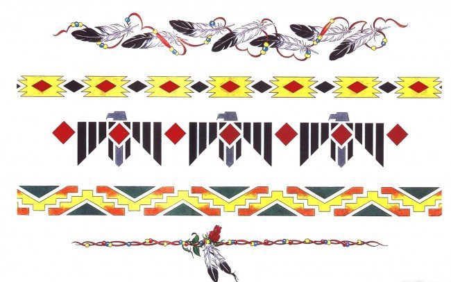 漂亮的臂环纹身图案手稿素材