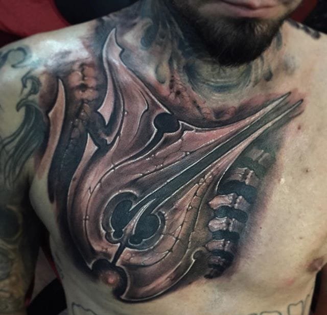 多款超精美的黑暗机械生物力学纹身图案来自杰西