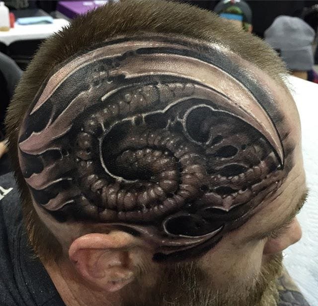 多款超精美的黑暗机械生物力学纹身图案来自杰西