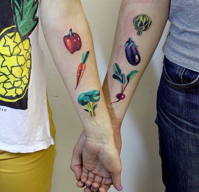 精美的几何矢量水彩纹身图案