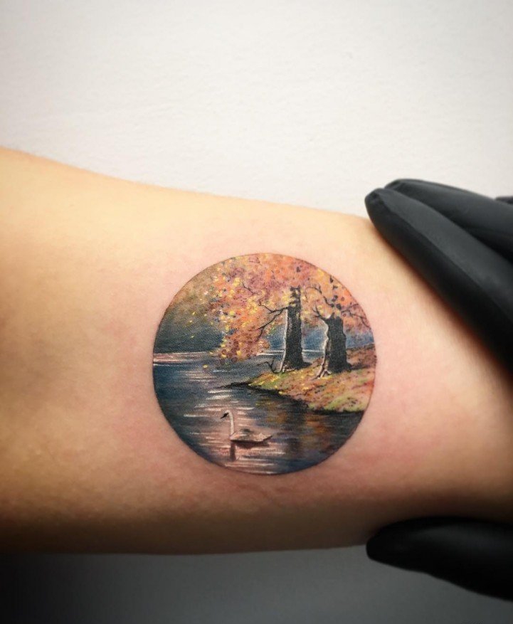 30款精美的手臂上的小圆形纹身图案