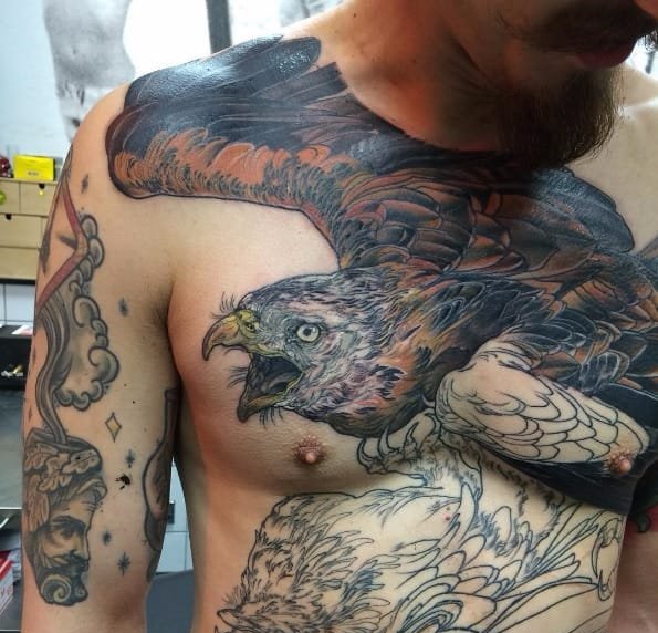 精致的扣人心弦的绘画风格纹身图案来自凯特