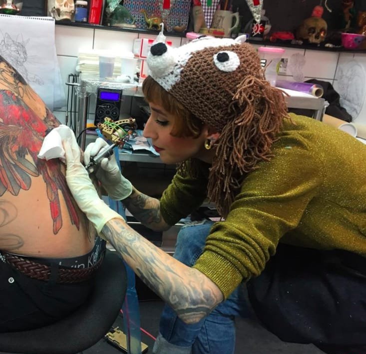 精致的扣人心弦的绘画风格纹身图案来自凯特