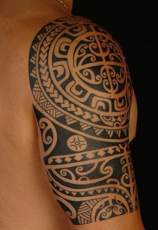 5款男性帅气的黑色大臂图腾护甲纹身图案