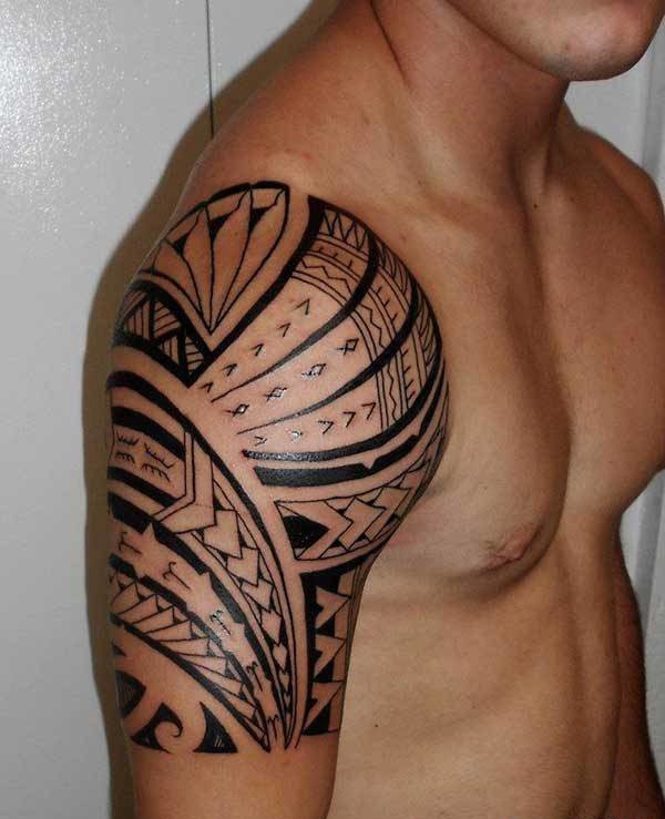 5款男性帅气的黑色大臂图腾护甲纹身图案