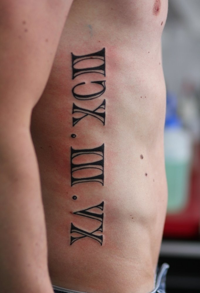 多款个性的罗马数字纹身图案